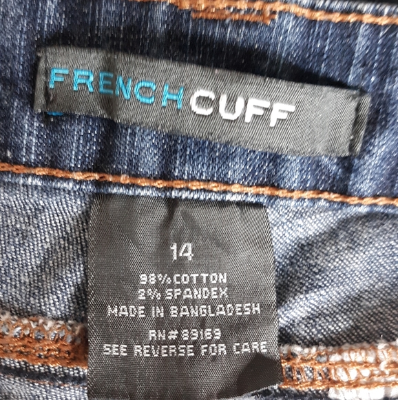 French Cuff Blue Bootcut Five Pockets Deni… - Picture 5 of 6